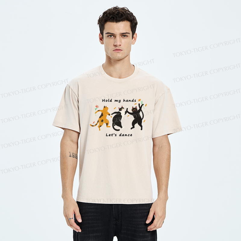 Tokyo-Tiger The Dancing Cats Washed T-Shirt