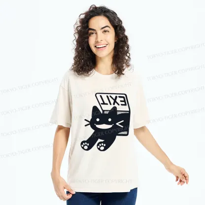 Tokyo-Tiger Cat Is Escaping Washed T-Shirt