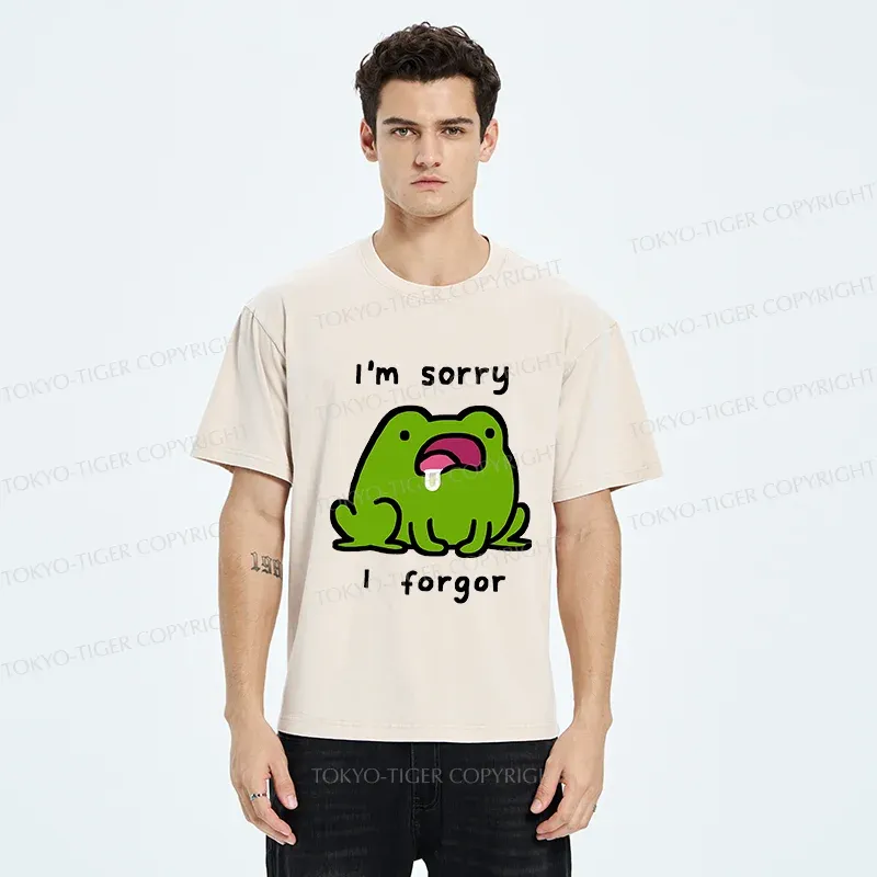 Tokyo-Tiger Frog With Bad Memory Washed T-Shirt