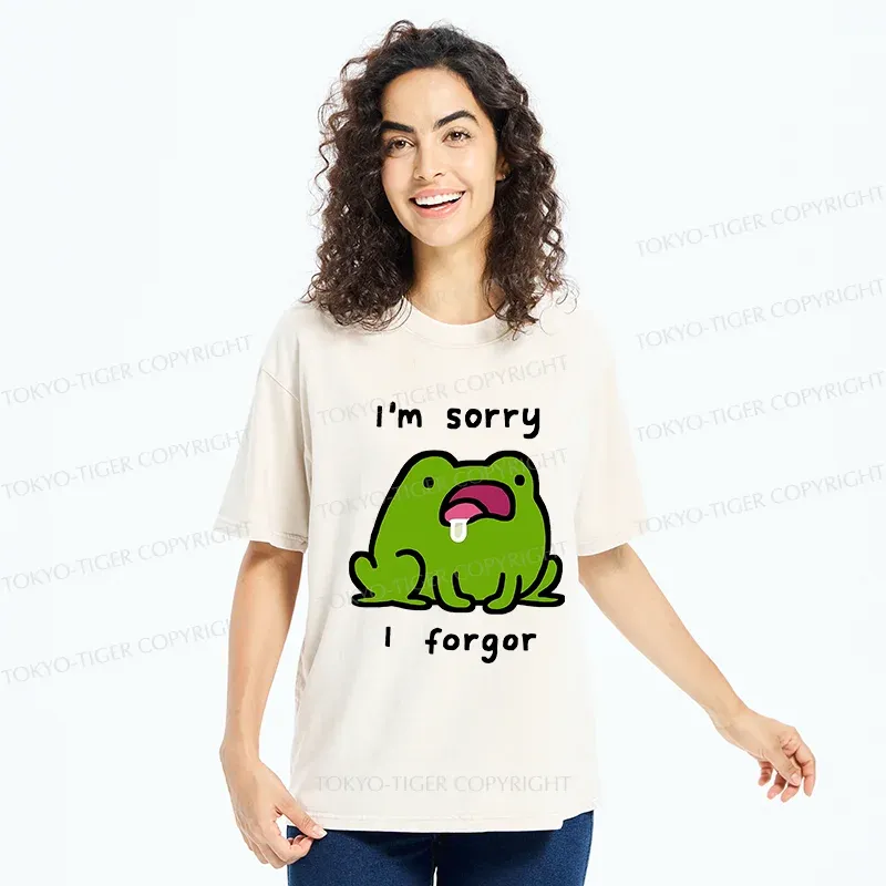 Tokyo-Tiger Frog With Bad Memory Washed T-Shirt