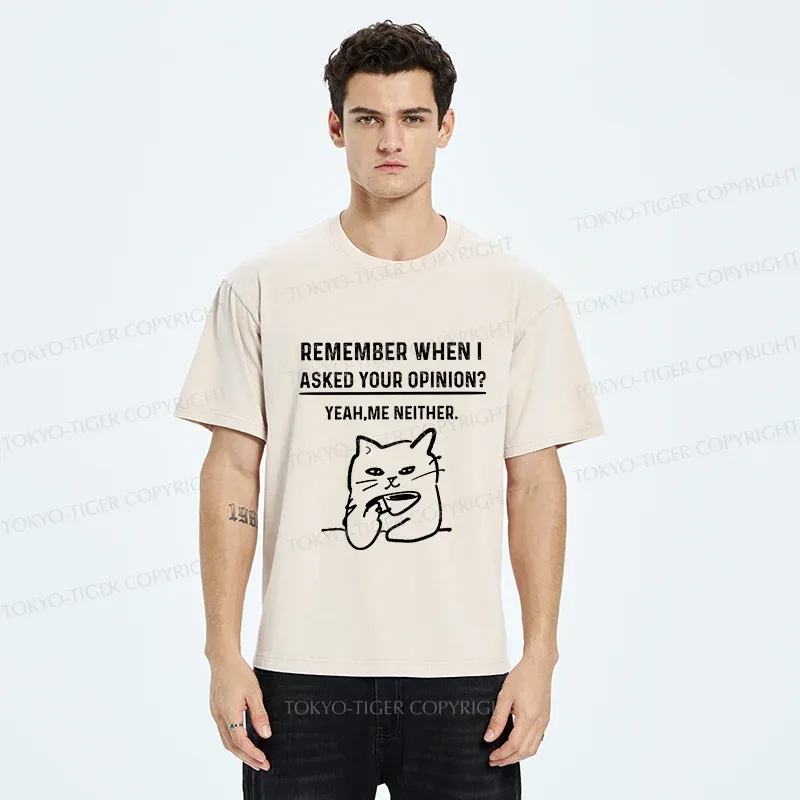 Tokyo-Tiger Cats Don't Accept Opinions Washed T-Shirt