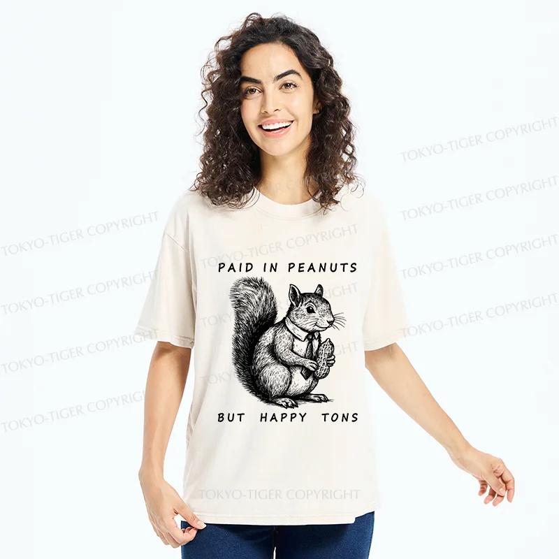 Tokyo-Tiger Working Squirrel Washed T-Shirt