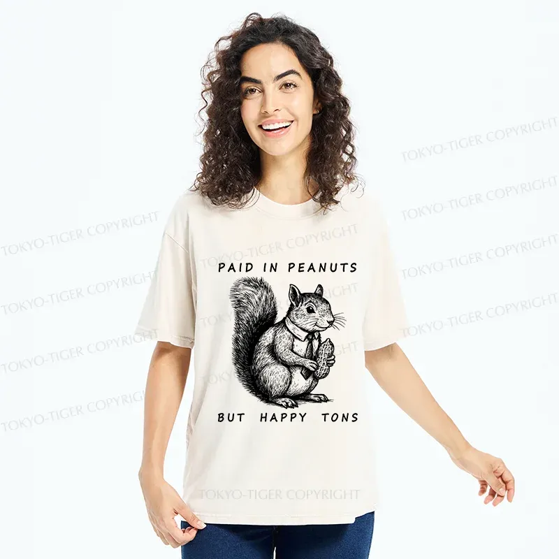 Tokyo-Tiger Working Squirrel Washed T-Shirt