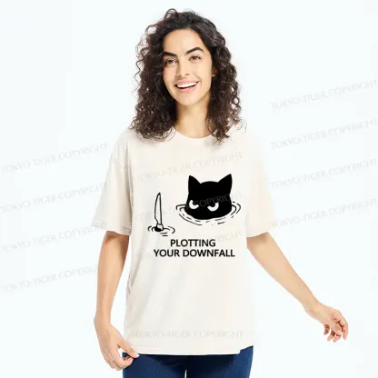 Tokyo-Tiger Cat Planning Something Bad Washed T-Shirt