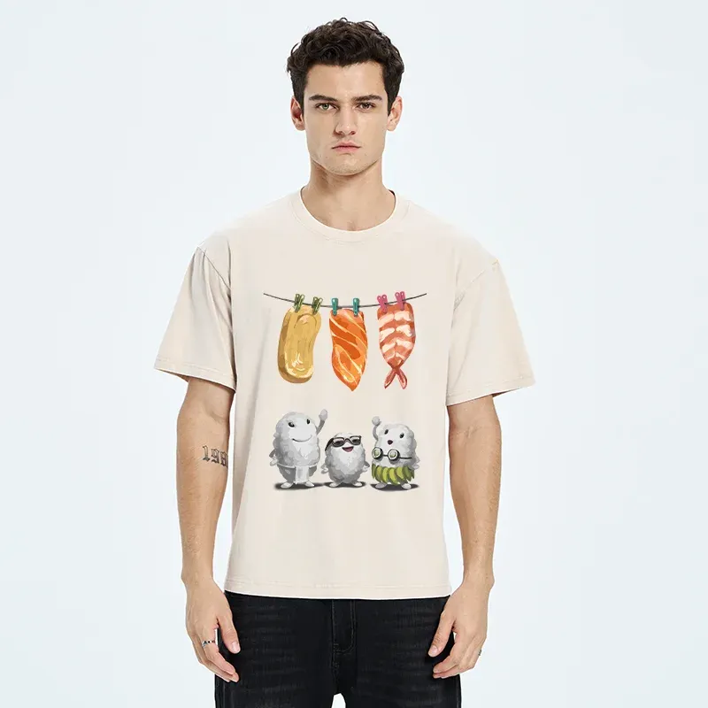 Tokyo-Tiger Sushis Are Drying Their Clothes Washed T-Shirt