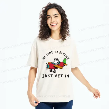 Tokyo-Tiger Frog Flying A Plane Washed T-Shirt