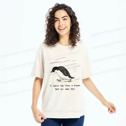 Tokyo-Tiger Penguins Walking In The Rain Washed T-Shirt