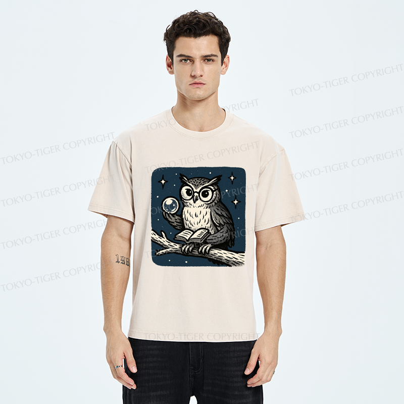 Tokyo-Tiger INFJ Owl Washed T-Shirt