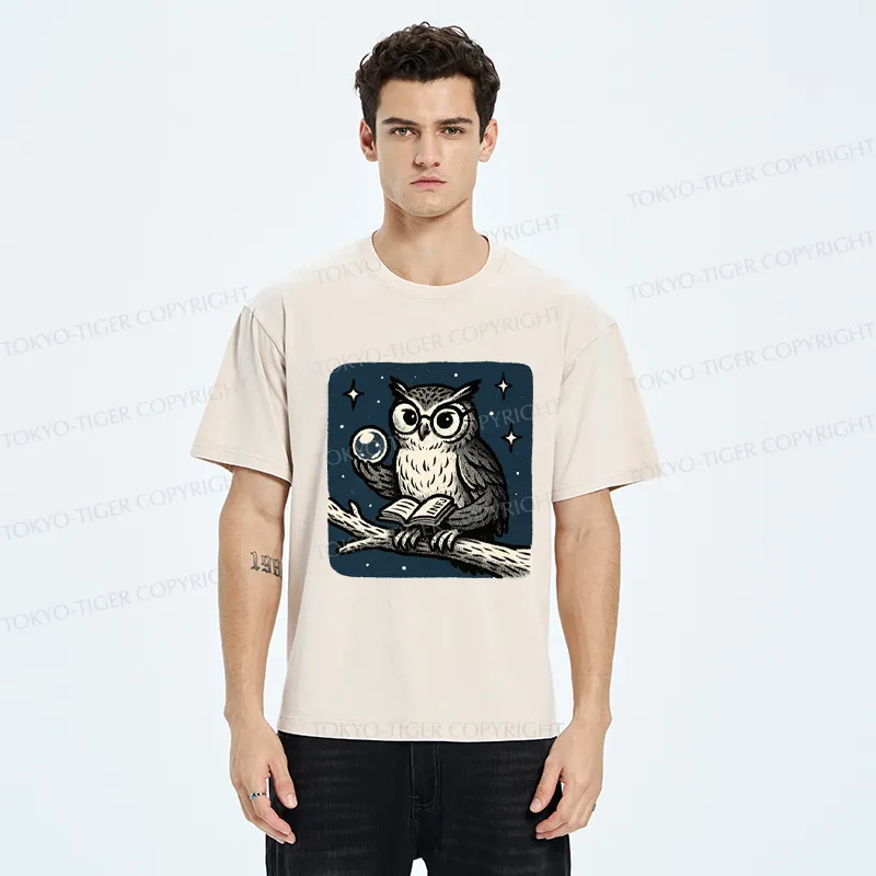 Tokyo-Tiger INFJ Owl Washed T-Shirt