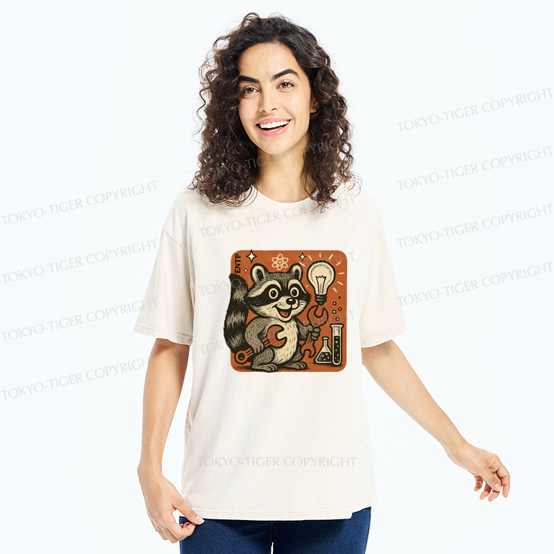 Tokyo-Tiger ENTP Raccoon Washed T-Shirt