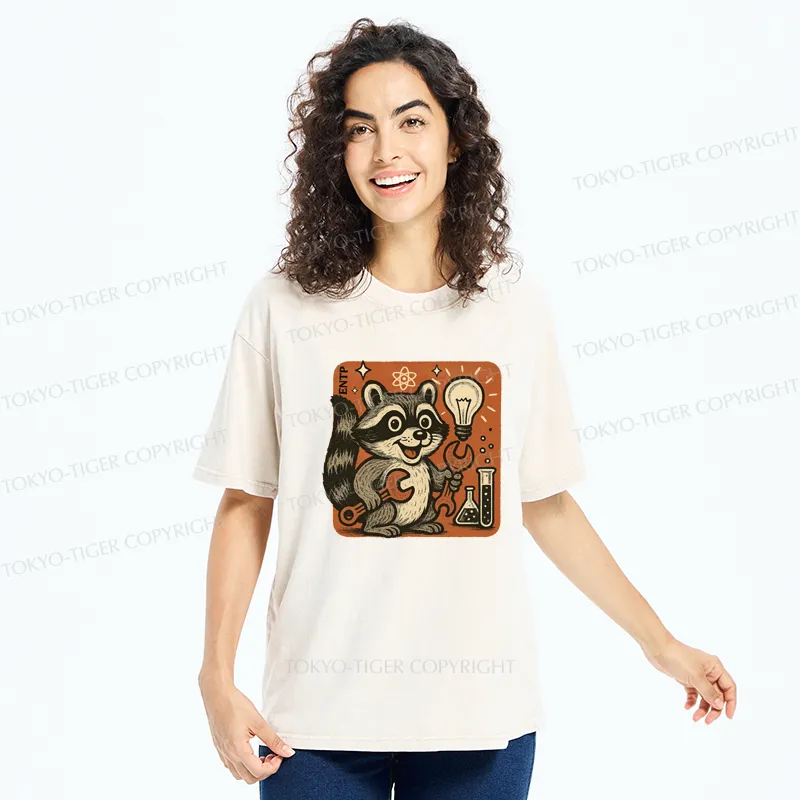 Tokyo-Tiger ENTP Raccoon Washed T-Shirt