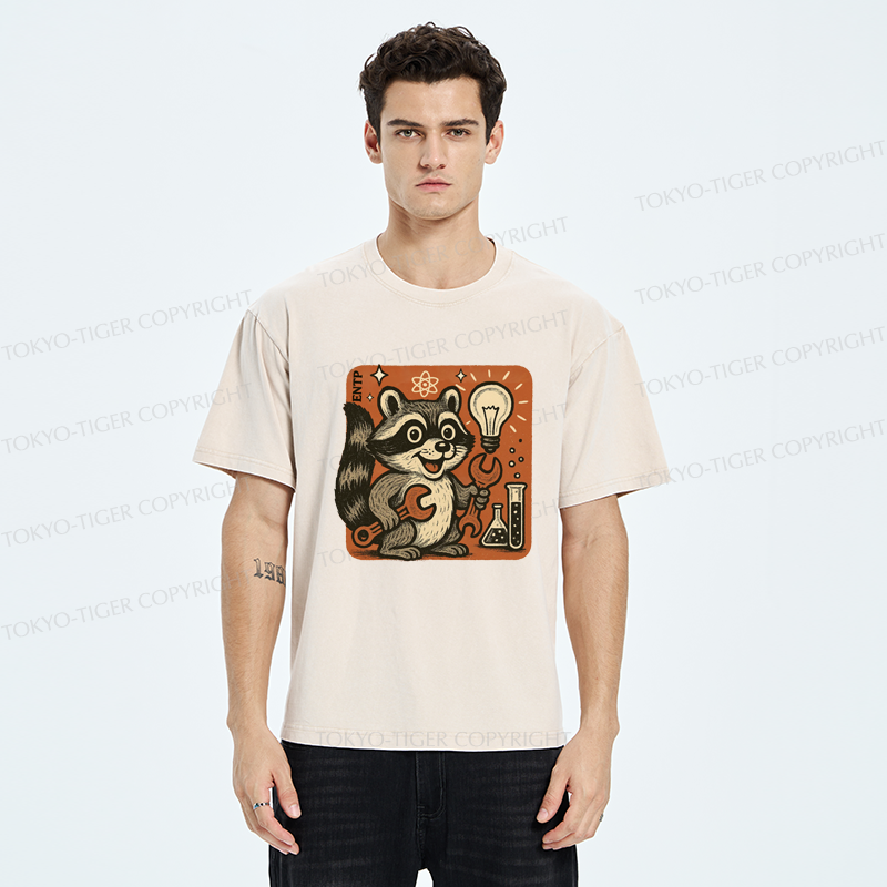 Tokyo-Tiger ENTP Raccoon Washed T-Shirt