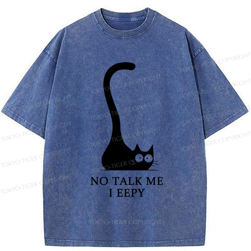 Tokyo-Tiger Cat Who Doesn't Want To Talk Washed T-Shirt