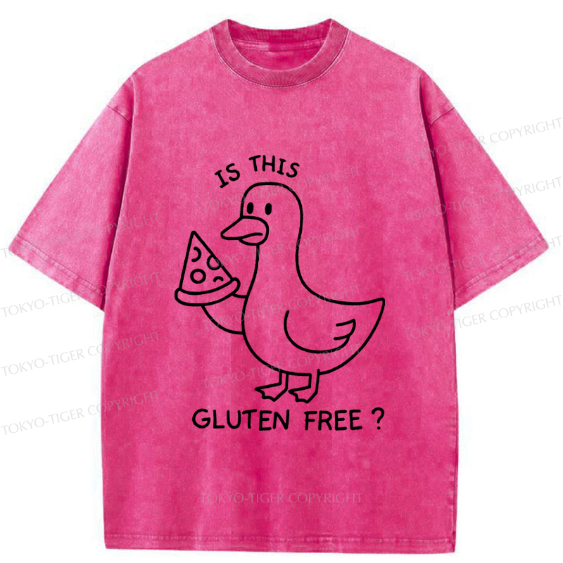 Tokyo-Tiger Funny Goose:Is This Gluten Free Washed T-Shirt