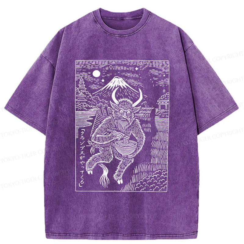 Tokyo-Tiger Krampus Is Coming Washed T-Shirt