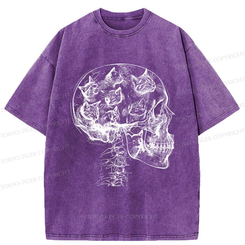 Tokyo-Tiger The Cat-Filled Mind Washed T-Shirt