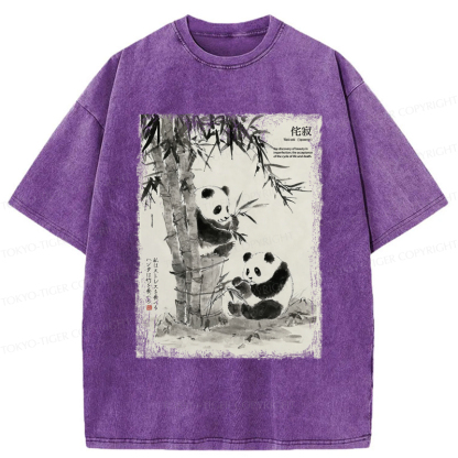 Tokyo-Tiger A Panda’s Zen: Life In Black And White Washed T-Shirt