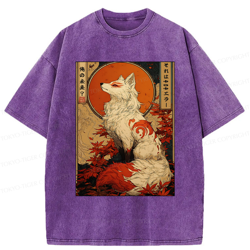 Tokyo-Tiger The Fox of Fates: A Tale of Nine Tails Washed T-Shirt