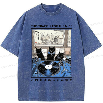 Tokyo-Tiger Three Cats Perform A Song For The Mice Washed T-Shirt