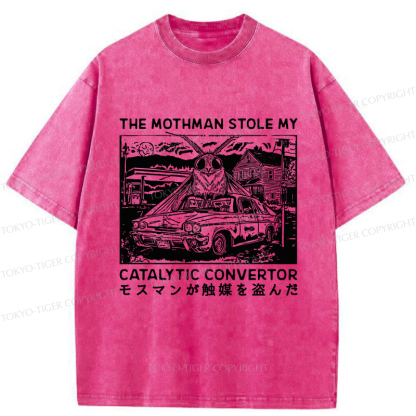 Tokyo-Tiger The Night Mothman Stole My Converter Washed T-Shirt