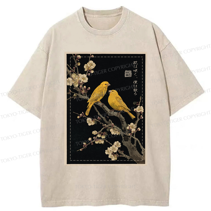 Tokyo-Tiger Whispers Among the Blossoms：I Will Wither Washed T-Shirt