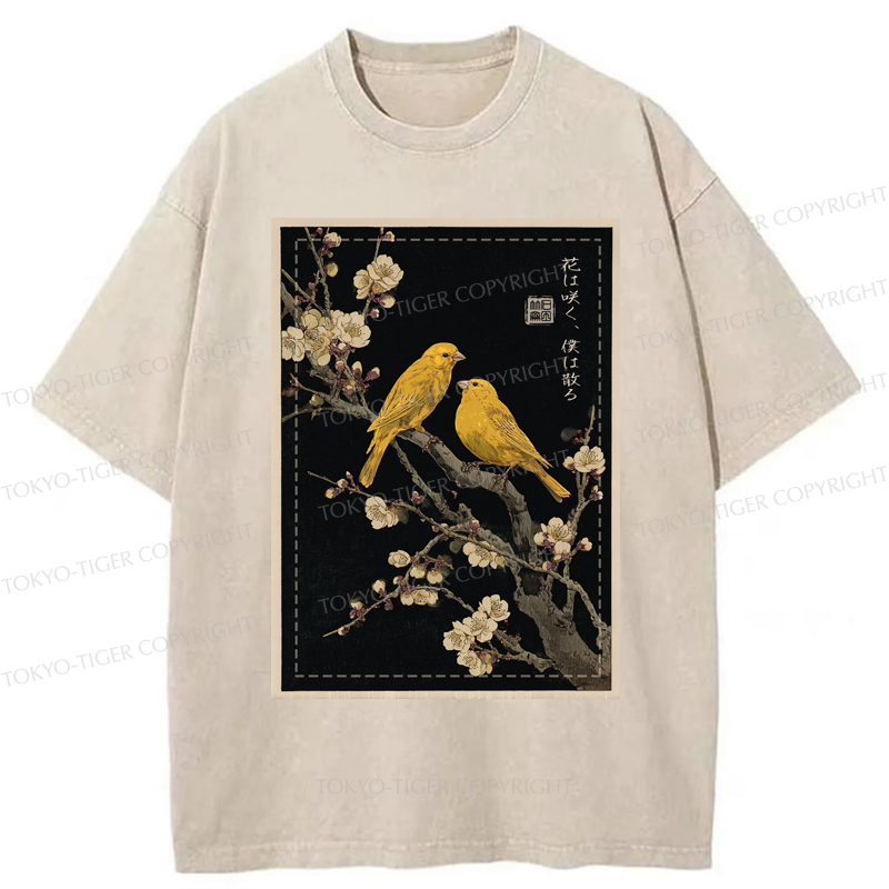 Tokyo-Tiger Whispers Among the Blossoms：I Will Wither Washed T-Shirt