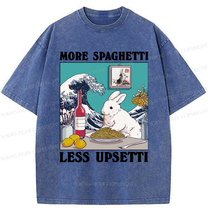 Tokyo-Tiger More Spaghetti Less Upsetti Rabbit Washed T-Shirt
