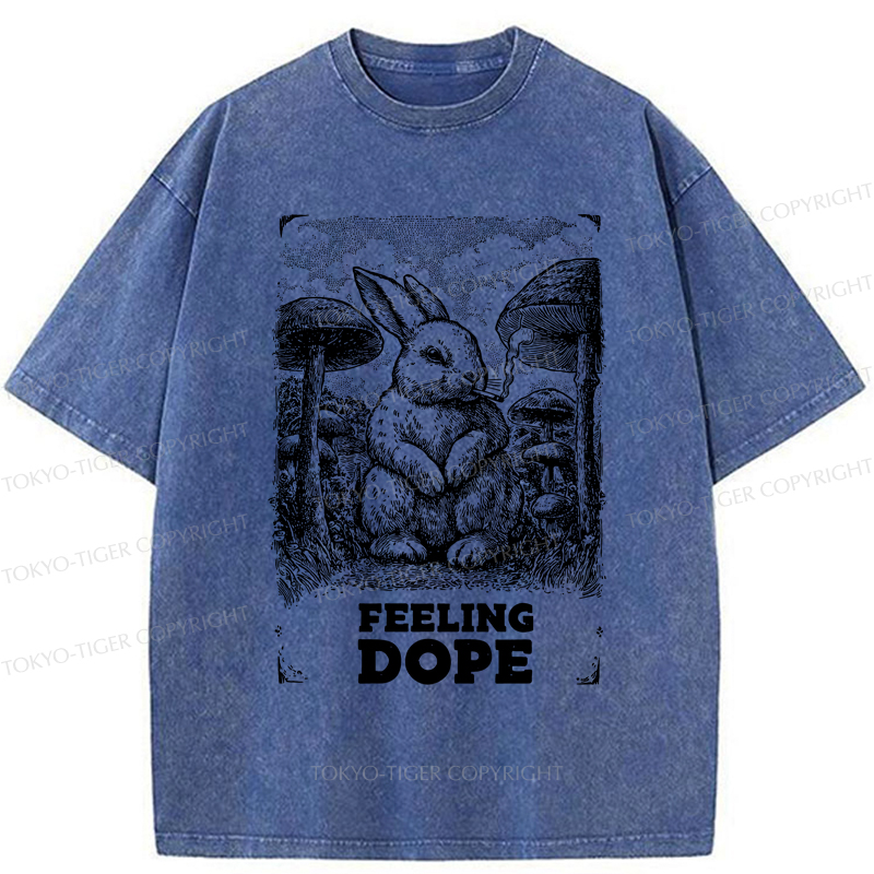 Tokyo-Tiger The Funny Rabbit is Dazed Washed T-Shirt
