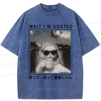 Tokyo-Tiger Elegant And Sarcastic Cat Washed T-Shirt