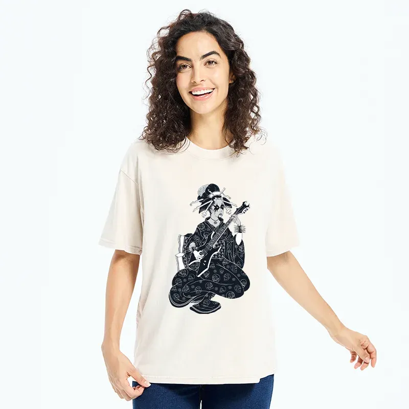 Tokyo-Tiger Heavy Metal Geisha Washed T-Shirt