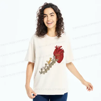Tokyo-Tiger There's Only Cats In My Heart Washed T-Shirt