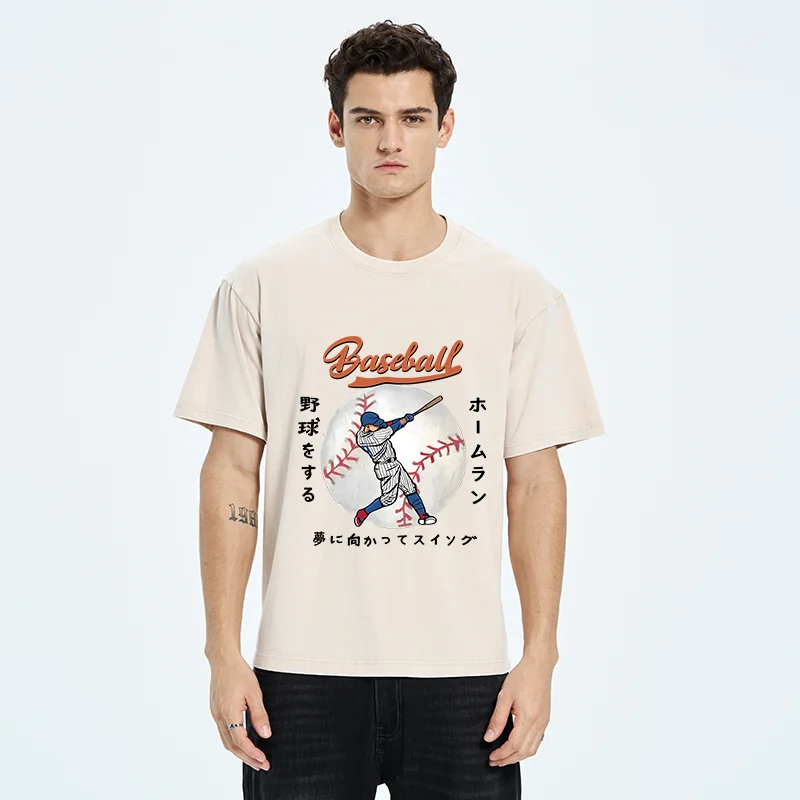 Tokyo-Tiger Japanese Baseball Washed T-Shirt