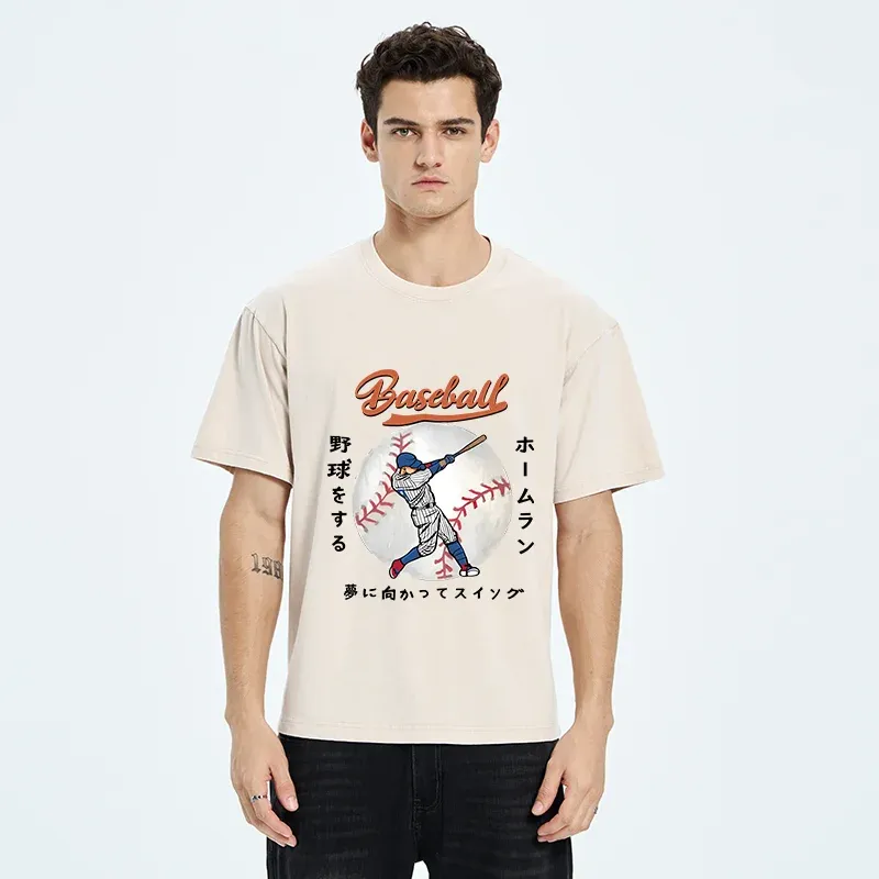Tokyo-Tiger Japanese Baseball Washed T-Shirt