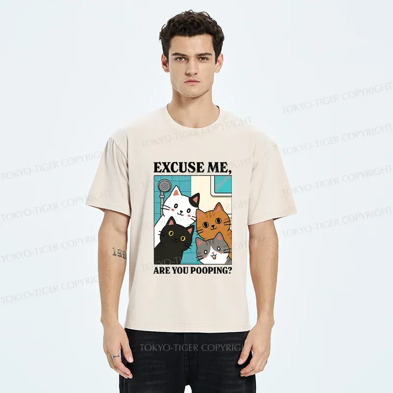 Tokyo-Tiger Cats Is Staring At You Washed T-Shirt