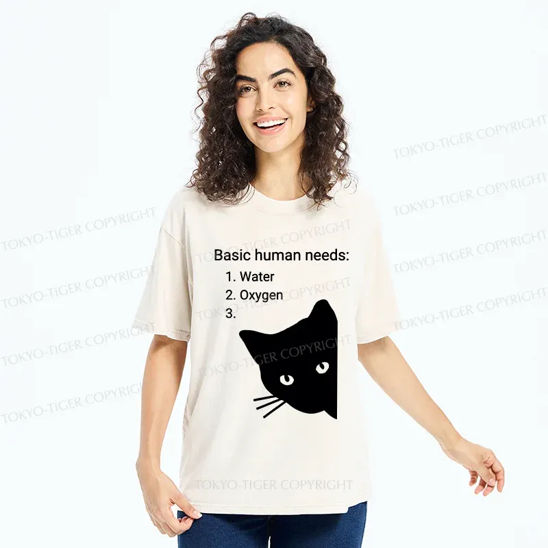Tokyo-Tiger Basic Human Needs Washed T-Shirt