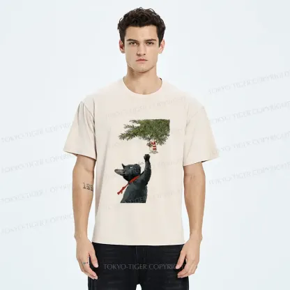 Tokyo-Tiger A Christmas Tale: The Cat And The Mouse Washed T-Shirt