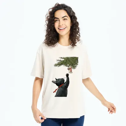 Tokyo-Tiger A Christmas Tale: The Cat And The Mouse Washed T-Shirt