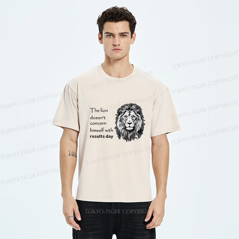 Tokyo-Tiger Fearless Lion Washed T-Shirt