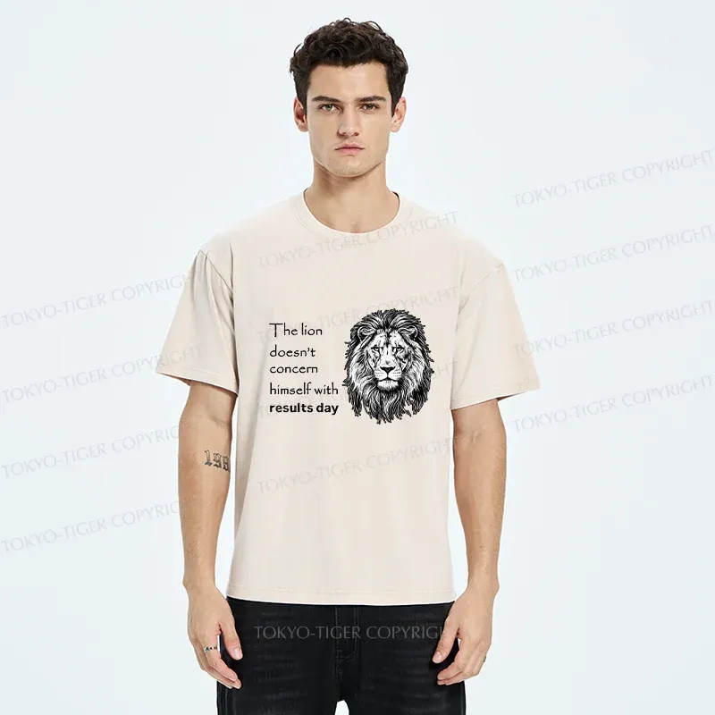 Tokyo-Tiger Fearless Lion Washed T-Shirt