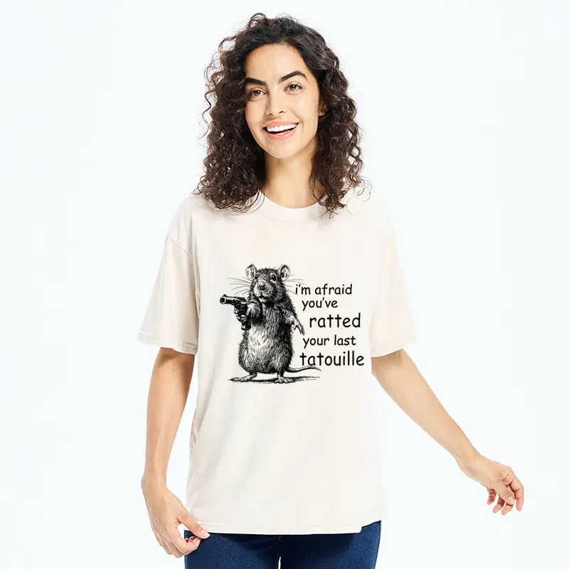 Tokyo-Tiger Funny Mouse：I’m Afraid You’ve Ratted Your Last Tatouille Washed T-Shirt