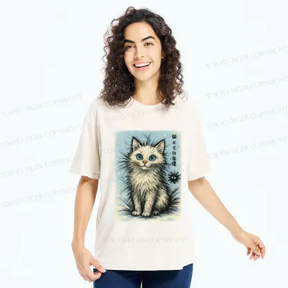Tokyo-Tiger The Kitten And Its Furball Friend Washed T-Shirt