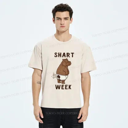 Tokyo-Tiger Shart Week Funny Washed T-Shirt