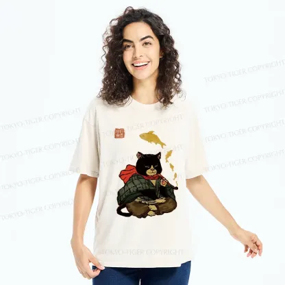 Tokyo-Tiger Smoke Like Fish Washed T-Shirt