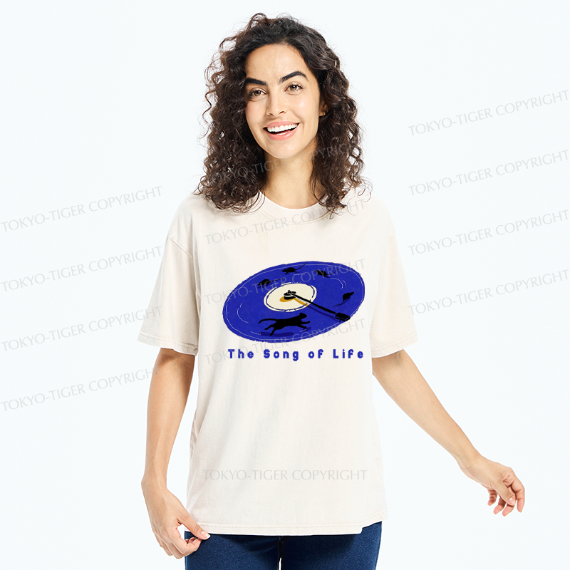 Tokyo-Tiger The Song Of Life Washed T-Shirt
