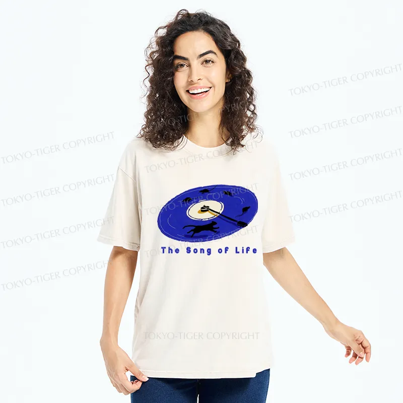 Tokyo-Tiger The Song Of Life Washed T-Shirt