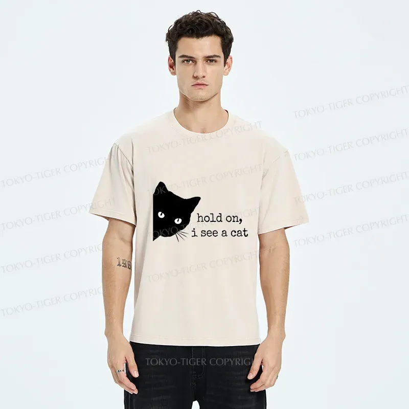 Tokyo-Tiger I Am Attracted To Cats Washed T-Shirt