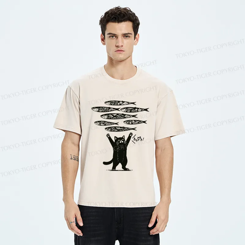 Tokyo-Tiger The Lucky Cat Washed T-Shirt