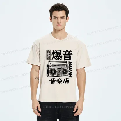 Tokyo-Tiger Retro Radio Washed T-Shirt