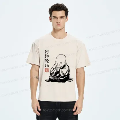 Tokyo-Tiger Funny The Zen Of A Peaceful Heart Has Arrived Washed T-Shirt