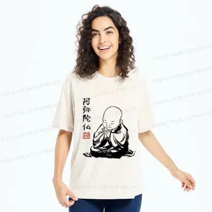 Tokyo-Tiger Funny The Zen Of A Peaceful Heart Has Arrived Washed T-Shirt